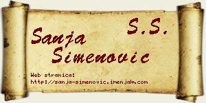 Sanja Simenović vizit kartica